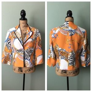Alberto Makali size 10 orange, white, blue jacket!